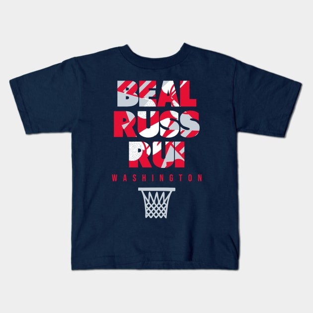 Washington Hoop Trio Kids T-Shirt by funandgames